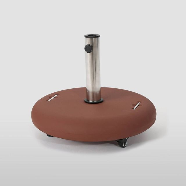 88lb Hayward Round Umbrella Base with Wheels  - Christopher Knight Home: Weather-Resistant, Stand-Alone Patio Support