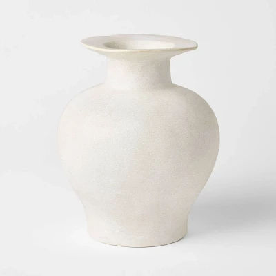 Exaggerated Rim Ceramic Medium Vase - Threshold designed with Studio McGee