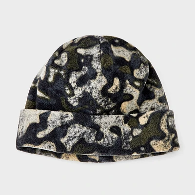 Boy Camo Fleece Cuffed Beanie Hat - Cat & Jack Black