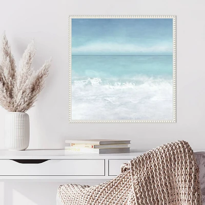 Amanti Art 22x22 Tranquil Ocean Waves Beach II by Christine Zalewski Framed Canvas Wall Art Print