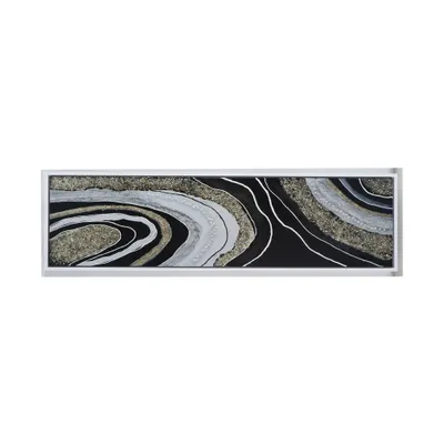 71x20 Essential Formation Oil Painting on Frame Wall Art Brown/Black - A&B Home: Contemporary Art Deco, Horizontal Layout