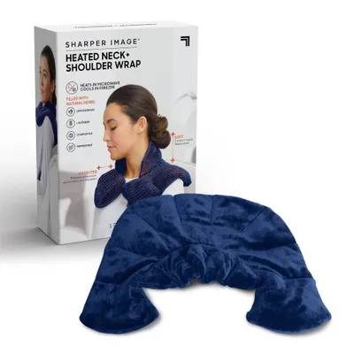 Sharper Image Neck Shoulder Massage Body Wrap - Navy