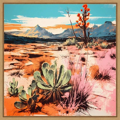 Amanti Art 22x22 The Desert Path II by Walker Noble Framed Canvas Wall Art Print