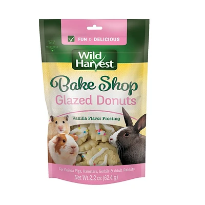 Wild Harvest Glazed Donut Vanilla Flavor for Guinea Pigs, Hamsters, Gerbils & Rabbits Crunchy Treats - 2.2oz