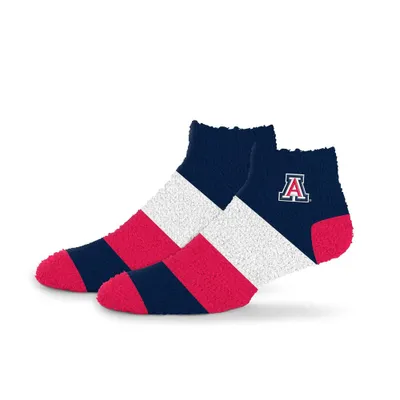 NCAA Arizona Wildcat Neapolitan Stripe Fuzzy Sock