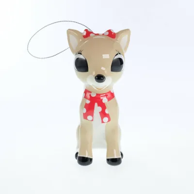 Rudolph the Red-Nosed Reindeer Clarice Decoupage Christmas Tree Ornament