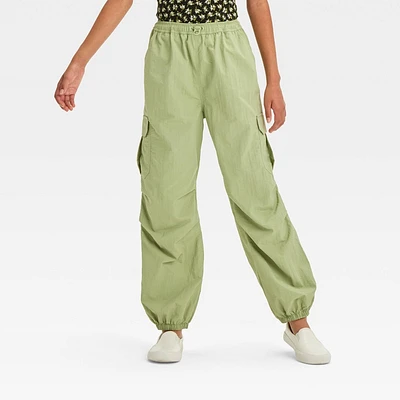 Girls Nylon Cargo Pants