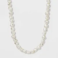 Beaded Pearl Necklace - A New Day White