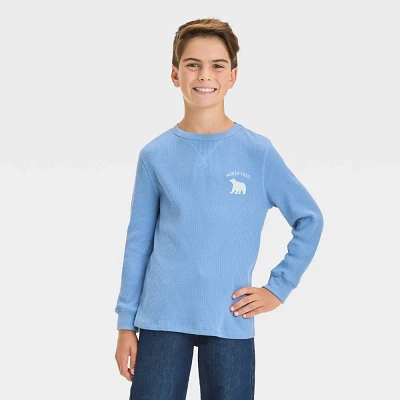 Boy Long Sleeve Graphic Thermal T-Shirt