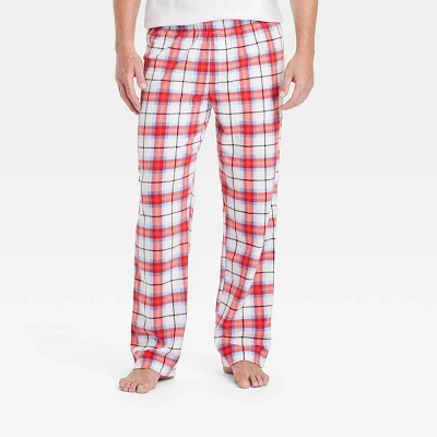 Men Plaid Microfleece Holiday Matching Family Pajama Pant