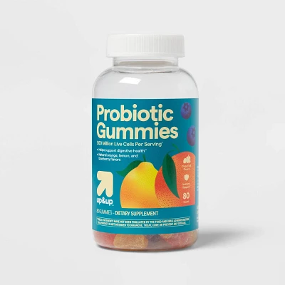 Probiotic Gummies for Digestive Health - Mixed Fruit - 80ct - up&up