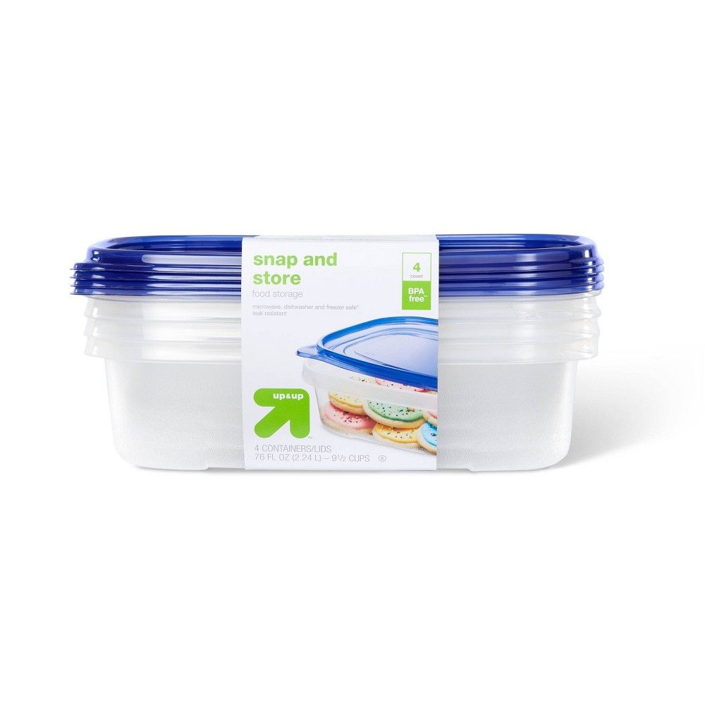 Snap And Store Medium Round Bowl Food Storage Container - 3ct/48 Fl Oz - Up  & Up™ : Target