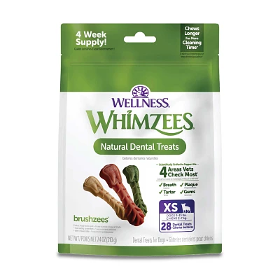 WHIMZEES by Wellness Brushzees Extra Small in Vegetable Flavor Dental Dog Treats