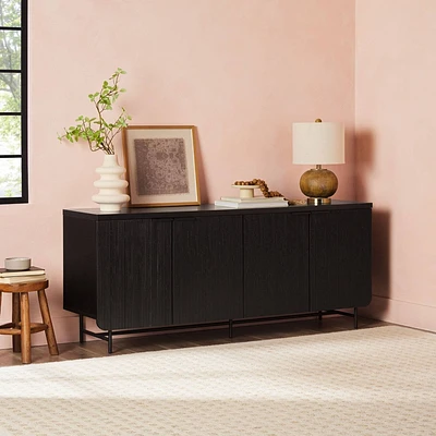 Saracina Home Modern 4 Door Fluted Sideboard