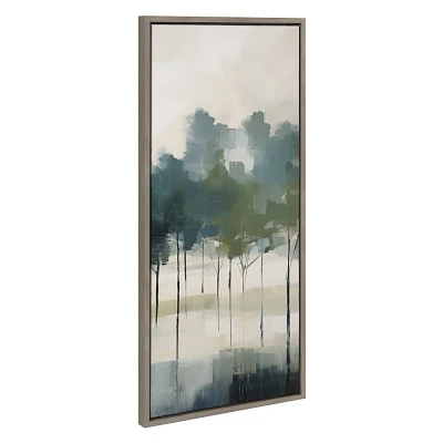 Kate & Laurel All Things Decor 18x40 Sylvie Whispering Trees I Framed Canvas by Amy Lighthall Gray