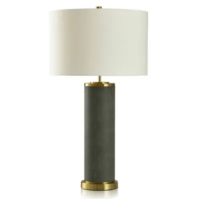 Dann Foley Lifestyle Table Lamp Graphite Shagreen Polished Brass Accent - StyleCraft: Elegant Office & Living Room Decor