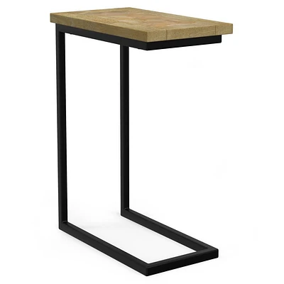 WyndenHall Rhonda C Side Table with Inlay Natural