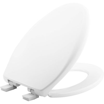 Mayfair by Bemis Affinity Soft Close Elongated Plastic Toilet Seat with Easy Cleaning and Never Loosens White: 1 Year Limited Warranty, Easy Install