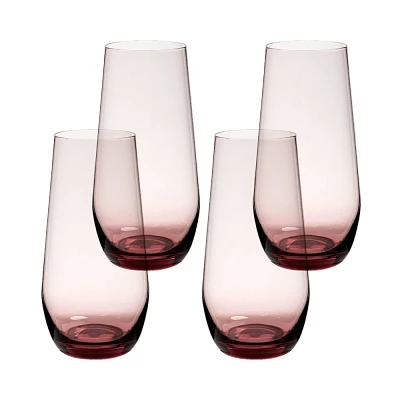 over&back Set of 4 19oz Tall Stemless Mouth-Blown Glasses