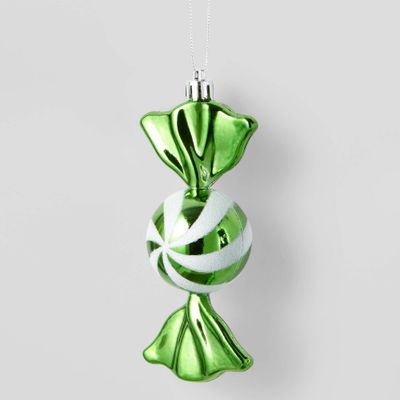 Peppermint Christmas Tree Ornament Green/White - Wondershop: Festive Holiday Decor, Candy Design