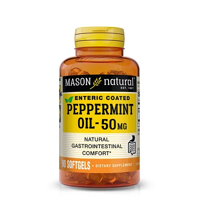 Mason Natural Peppermint Oil 50 mg Enteric Coated Softgels - 90ct