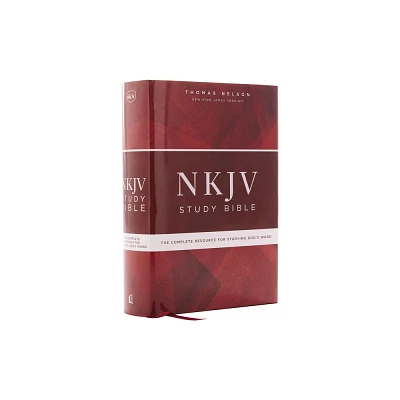 NKJV Study Bible, Hardcover, Red Letter Edition, Comfort Print - by Thomas Nelson