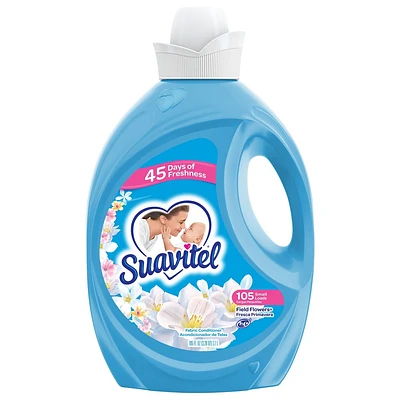 Suavitel Scented Liquid Fabric Softener and Conditioner - Field Flowers - 105 fl oz