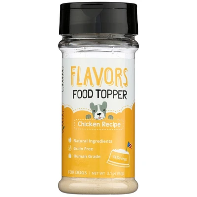 Flavors Food Topper Chicken Dog Treats - 3.1oz