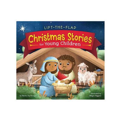 Lift-The-Flap Christmas Stories for Young Children - (Lift-The-Flap Bible Stories) by Naomi Joy Krueger (Hardcover)