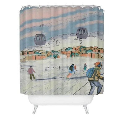 Deny Designs Britt Does Design Winter Ski Trip Shower Curtain