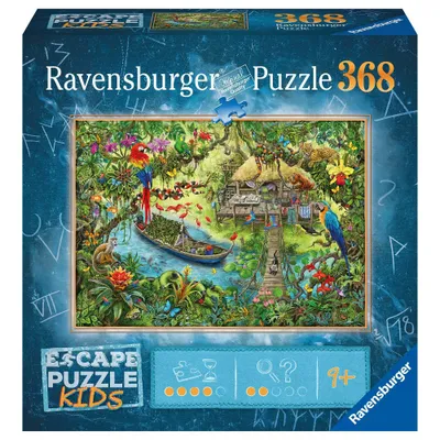 Ravensburger ESCAPE Puzzle KIDS: Jungle Journey Jigsaw Puzzle - 368pc