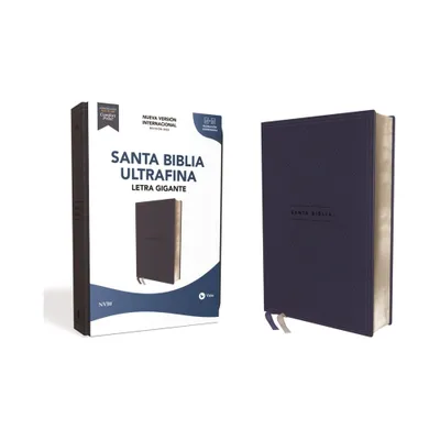 Nvi, Santa Biblia, Revisin 2022, Ultrafina, Letra Gigante, Leathersoft, Azul Marino, Palabras de Jess En Rojo, Comfort Print - (Leather Bound)