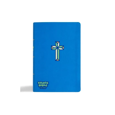 CSB Grace Bible for Kids, Blue Leathertouch (Dyslexia Friendly) - by 2k/Denmark & Csb Bibles by Holman (Leather Bound)