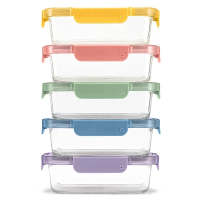 Ello 10pc Color Lock Meal Prep Food Storage Container Set