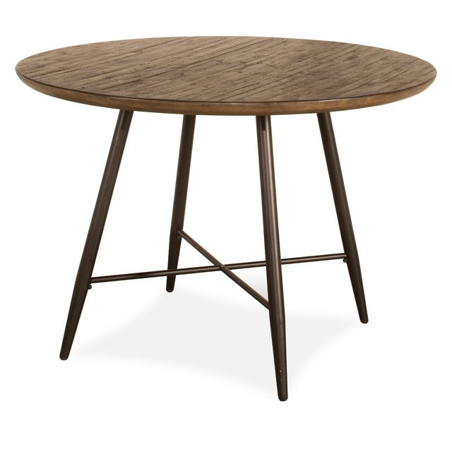 Forest Hill Round Dining Table Wood Brown - Hillsdale Furniture: Mid-Century, 4-Point Leg, Seats 4