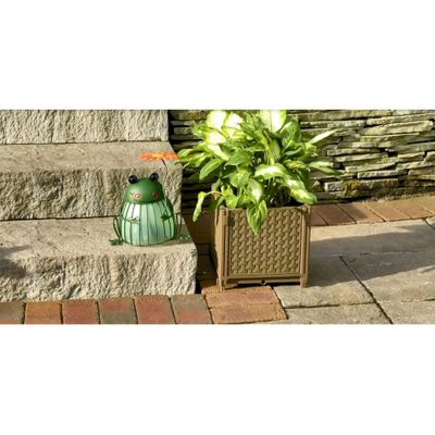 Ultimate Innovations Self-Watering Square Indoor Outdoor Planter Box with Trellis 9.84x9.84x40.75: Plastic