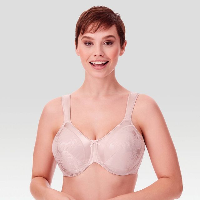 Bali Women Satin Tracing Underwire Minimizer Bra 3562 Roe