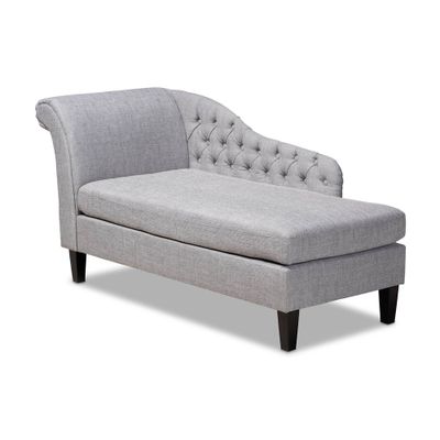 Florent Chaise  - Baxton Studio: Victorian-Inspired, Button Tufted, Tapered Legs