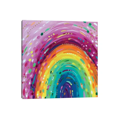 iCanvas Pink Rainbow by Sarah Coey Canvas Print Wall Art