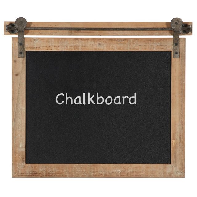 17 x 21 Wood Sign Wall Decor with Chalkboard Brown - Olivia & May: Mixed Media, Hardwood Frame, All Ages