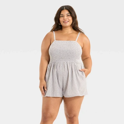 Womens Smocked Romper