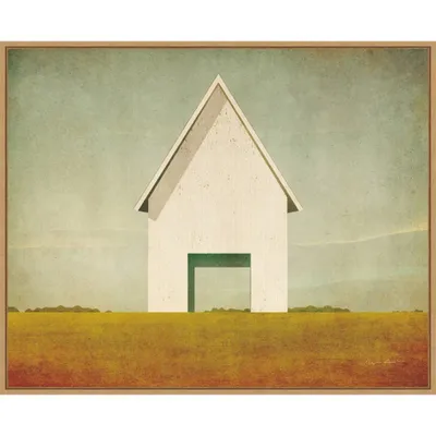 28 x 23 Ohio Barn by Ryan Fowler Framed Canvas Wall Art Print - Amanti Art: Modern Style, Polystyrene Frame