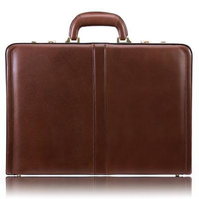 McKlein Reagan Leather 3. Attache Briefcase - Brown