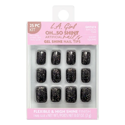 L.A. Girl Oh So Shiny Fake Nails - Magical Time - 25ct