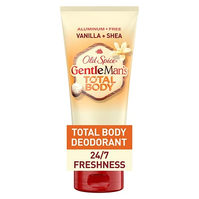 Old Spice Whole Body Deodorant for Men - Total Body Aluminum Free Deodorant Cream - Vanilla & Shea - 3oz