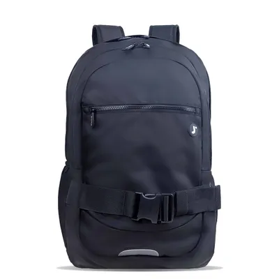 JWorld Allan 20.5 Backpack - Black: Eco-Friendly, Water-Resistant, Laptop Sleeve, Reflective Tape, for School & Travel