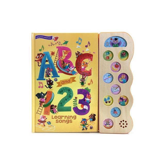 ABC and 123 Learning Songs - (11 Button Sound Book) by Rose Nestling (Board Book)