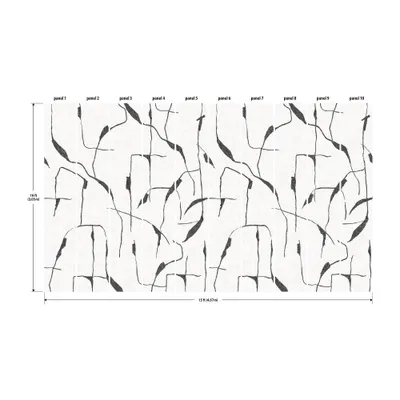 RoomMates Ivory Coast Mural Peel and Stick Wallpaper Gray