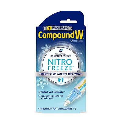 Compound W NitroFreeze Wart Remover with Non-Prescription Nitrous Oxide - 6 Applications