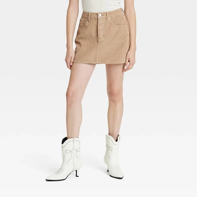 Women Corduroy Mini Skirt